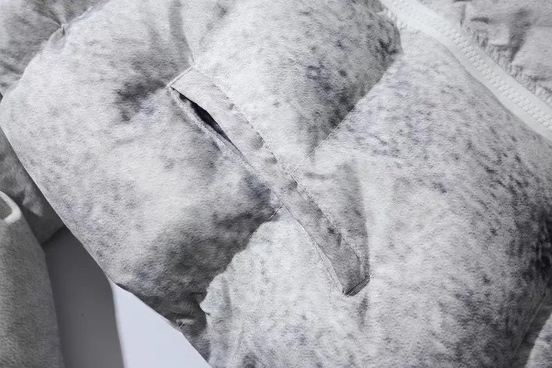 image of Streetwear Gothic Puffer Jacket in White, Men's (Size Medium)
