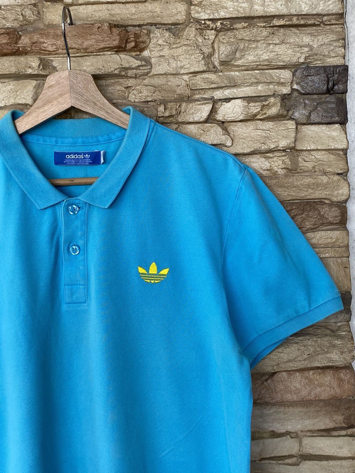 Vintage Rare Vintage Adidas Trefoil Logo Polo Shirt Size US L / EU 52-54 / 3 - 4 Thumbnail