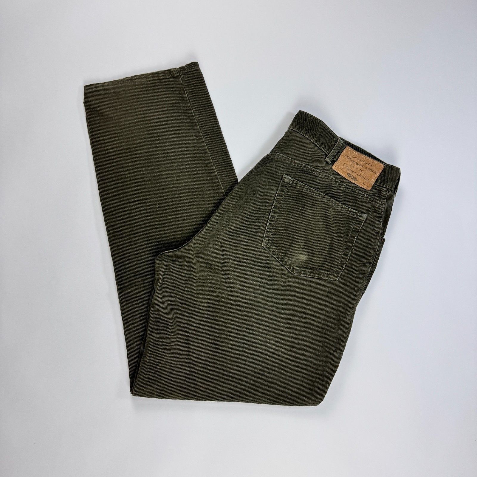 Abercrombie & Fitch VTG Abercrombie & Fitch 36x32 Corduroy Pants USA Green Size US 36 / EU 52 - 3 Thumbnail