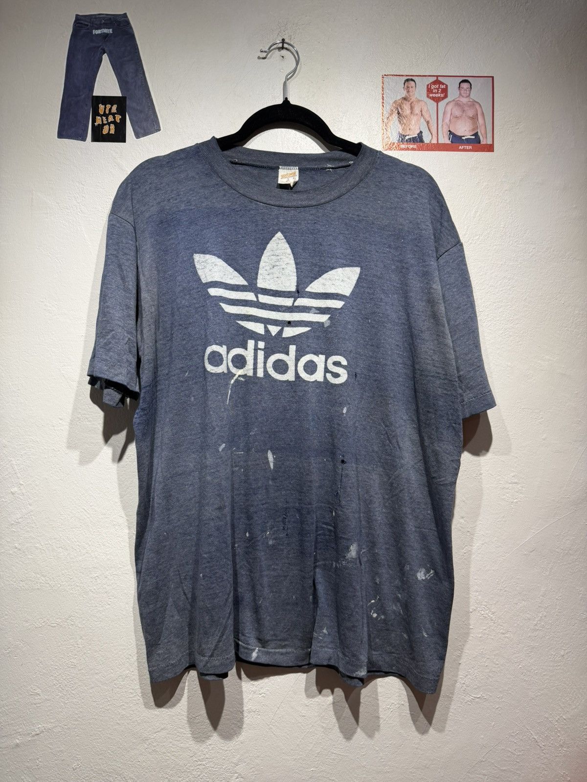Adidas 1970s Adidas logo tee Size US XL / EU 56 / 4 - 1 Thumbnail