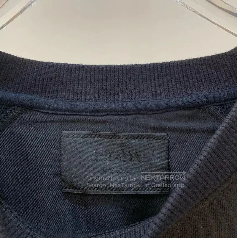 Prada Prada Men's Black Cotton Sweatshirt. Size US L / EU 52-54 / 3 - 3 Thumbnail
