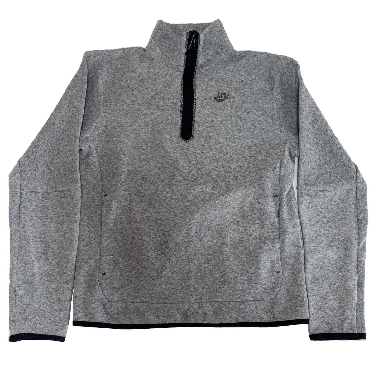 Nike × Vintage GREY NIKE QUARTER ZIP PULLOVER Size US S / EU 44-46 / 1 - 1 Thumbnail