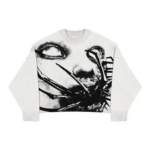 Aran Isles Knitwear × Japanese Brand Men's Vintage Knitwear Gothic Graphic Size US M / EU 48-50 / 2 - 1 Thumbnail