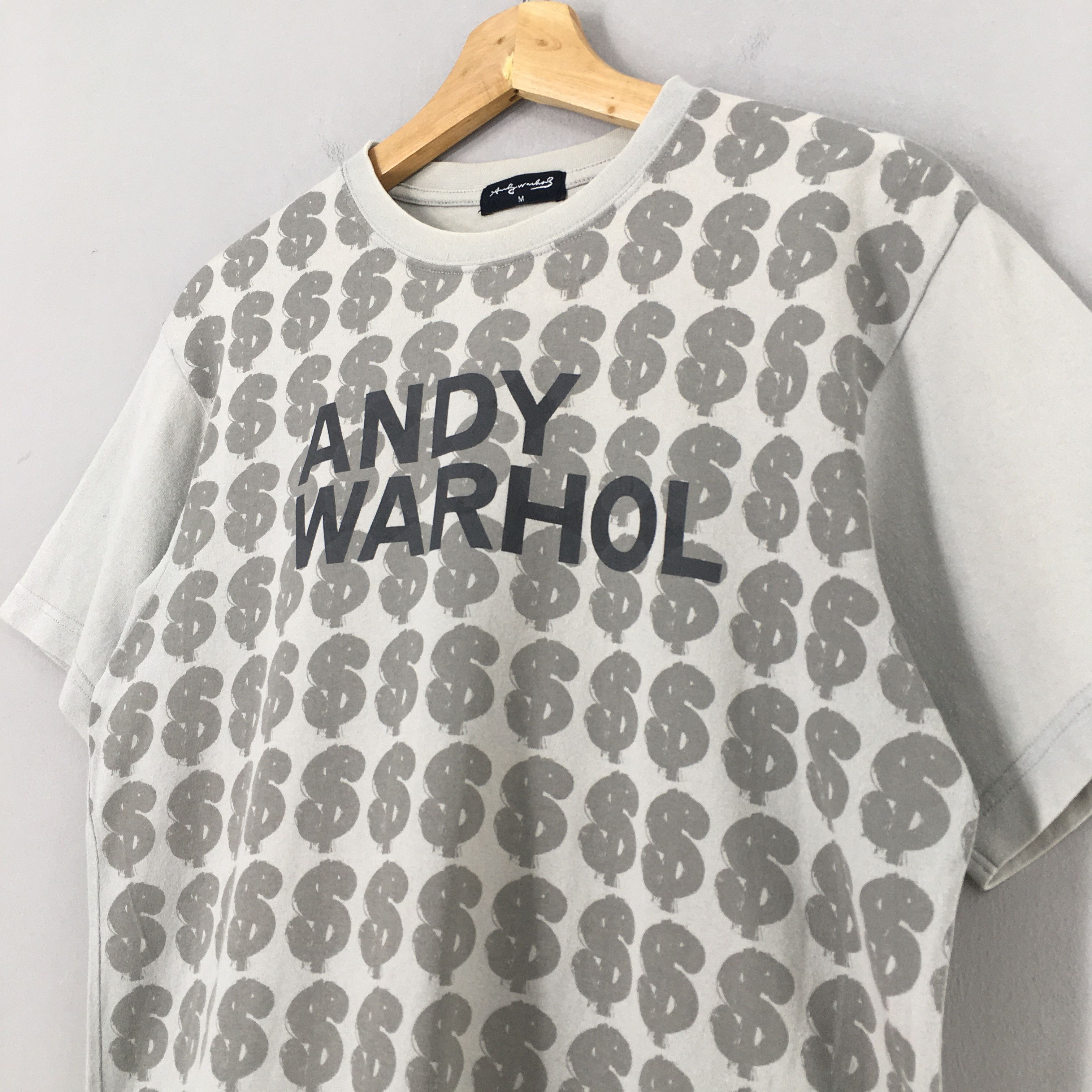Vintage Andy Warhol Dollar Art Overprinted T shirt Medium