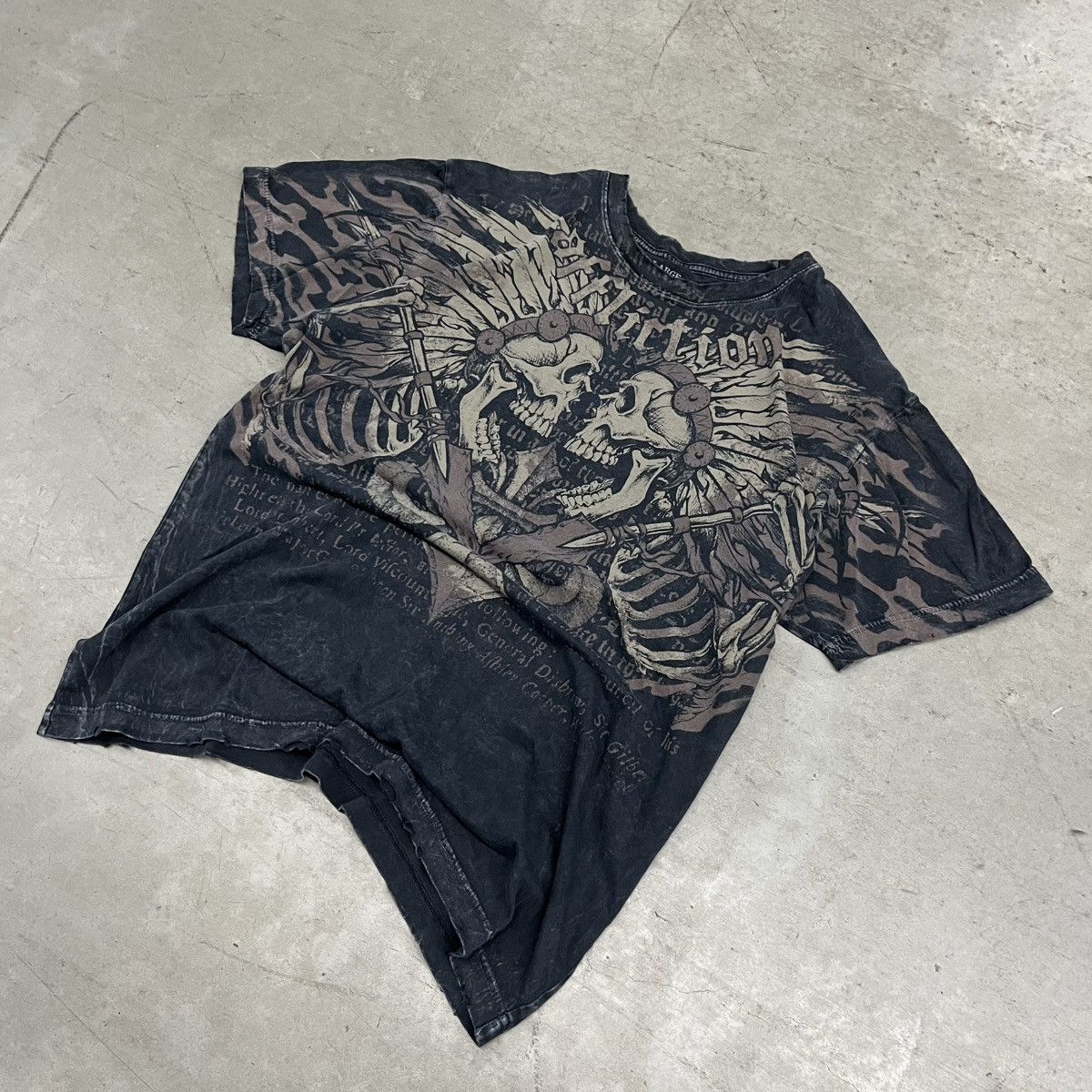 Affliction Y2K Affliction Black Skull Tee Size US L / EU 52-54 / 3 - 1 Thumbnail