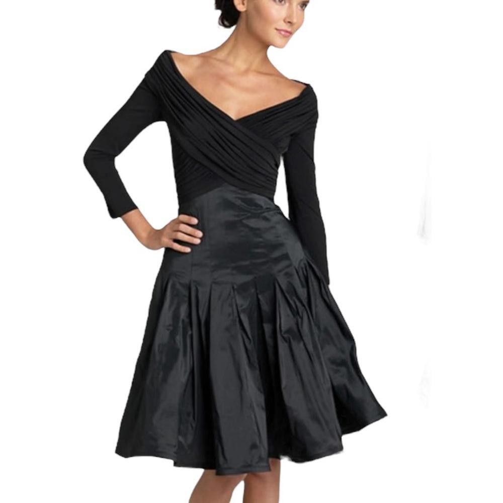 Designer Tadashi Shoji l Pleated A Line Skirt Dress Size 4 Size S / US 4 / IT 40 - 1 Thumbnail