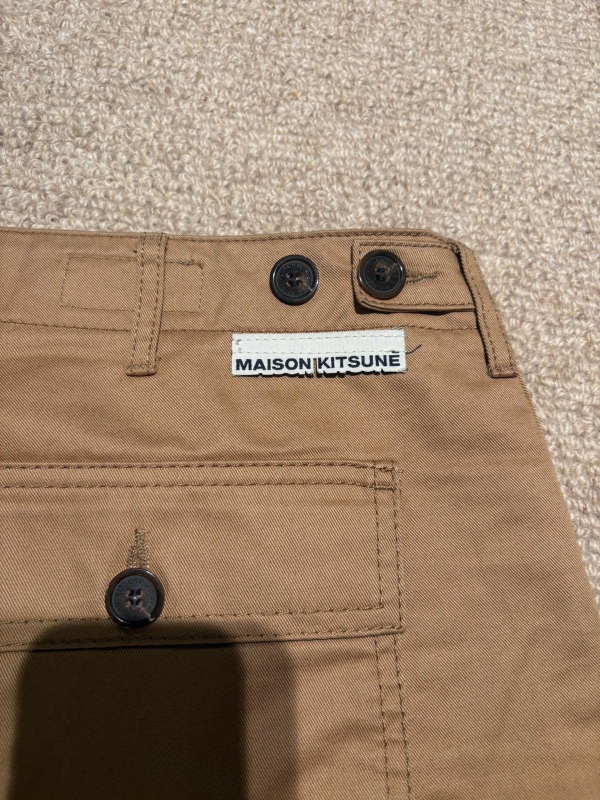 Maison Kitsune Maison Kitsune Beige Pants Size US 33 - 6 Thumbnail