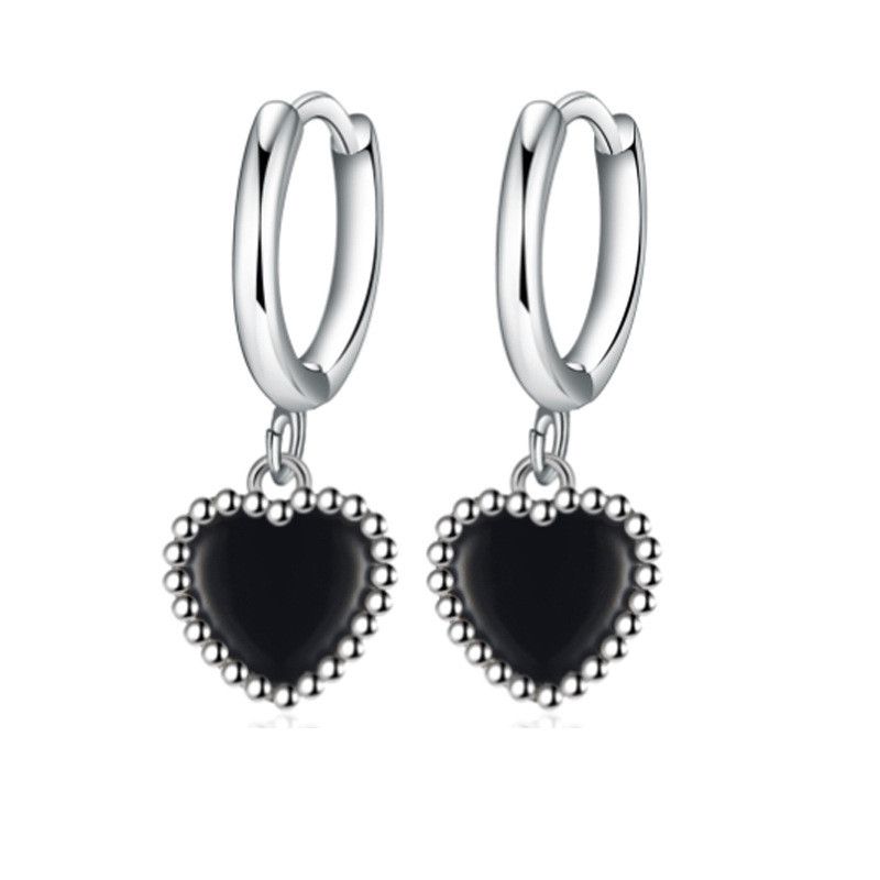 Jewelry × Sterling Silver Hearts Retro Earrings One Pairs Jewelry Size ONE SIZE - 5 Thumbnail