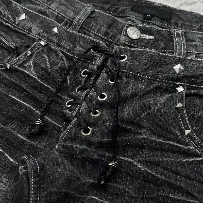 Japanese Brand × Jean Washed Retro Gothic Flared Jeans Size US 32 / EU 48 - 5 Thumbnail