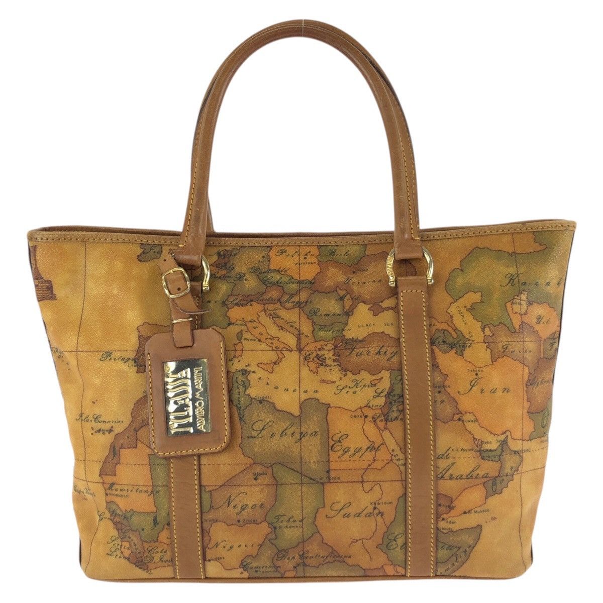Other Other PRIMA CLASSE Map PVC Leather Tote Bag Plastic / Synthetic Tote Bag DUTY FREE for USA Size ONE SIZE - 1 Thumbnail