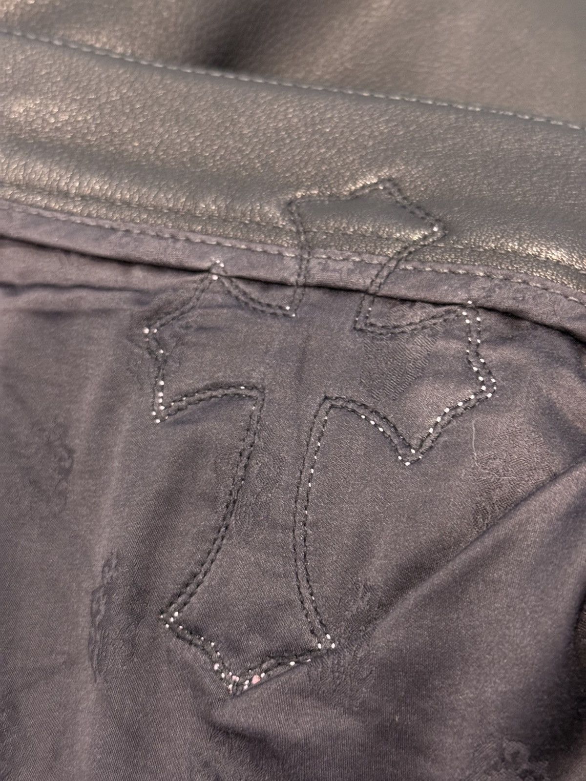 Chrome Hearts Chrome Hearts Leather Pants with cross patches Size US 32 / EU 48 - 4 Thumbnail