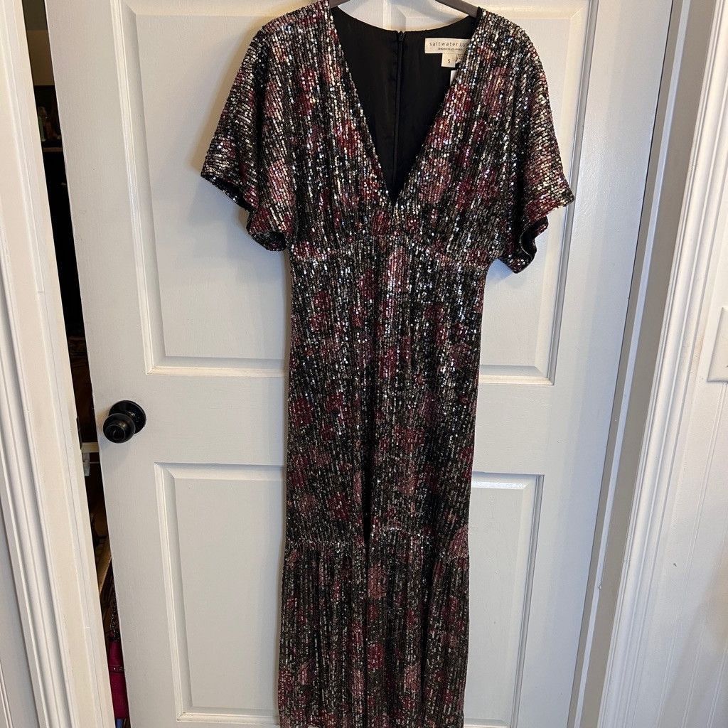 Saltwater Luxe Saltwater Luxe Sequin Floral print maxi Dress S Size S / US 4 / IT 40 - 1 Thumbnail