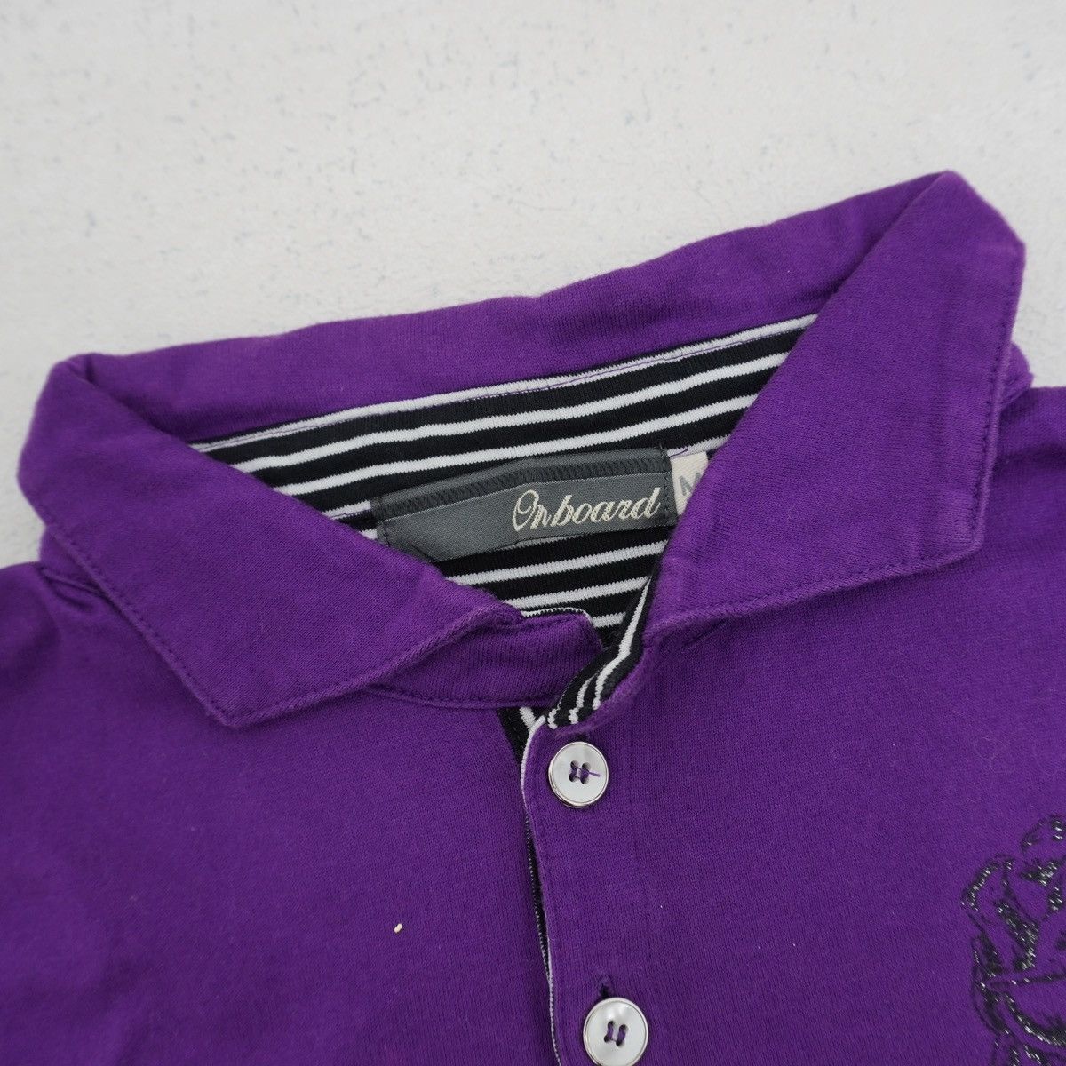 Hysteric Glamour Y2K Glam Poem Polo Tee Purple Rose Gothic ifsixwasnine style Size US M / EU 48-50 / 2 - 5 Thumbnail