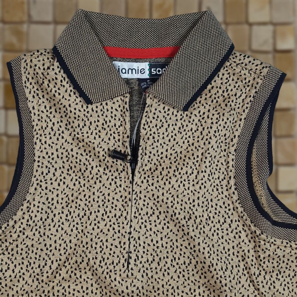 Vintage VINTAGE Jamie Sadock Leopard Print Women's Petite Sleeveless Tank Tennis Golf Polo Shirt Size S / US 4 / IT 40 - 1 Thumbnail