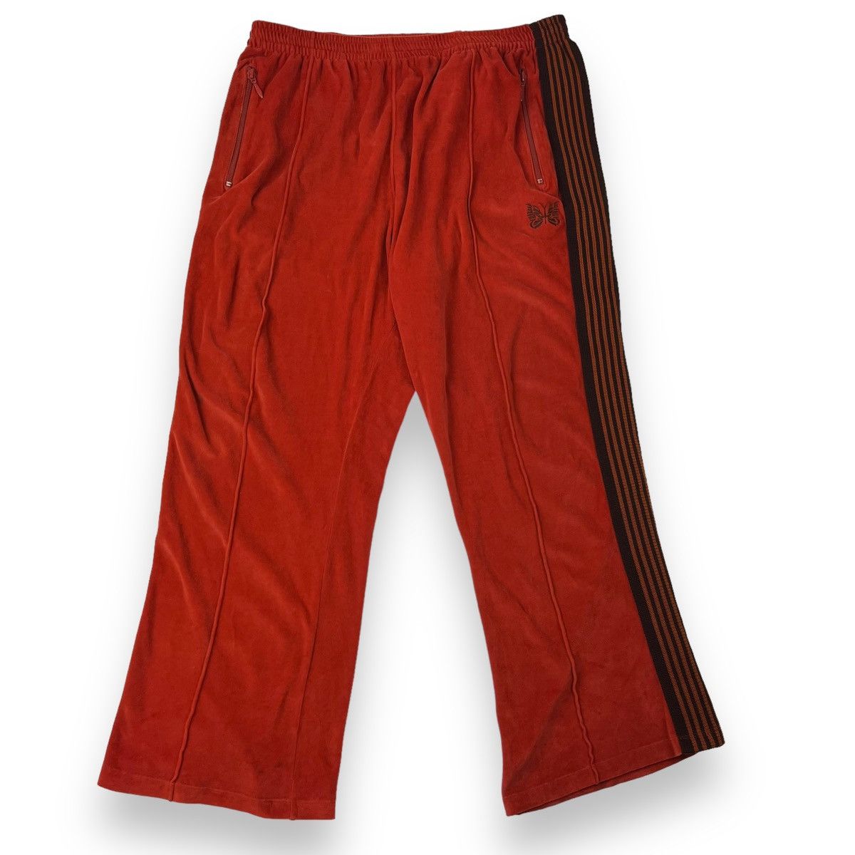 Needles Needles Burnt Orange Velour Sweatpants Size US 36 / EU 52 - 2 Thumbnail
