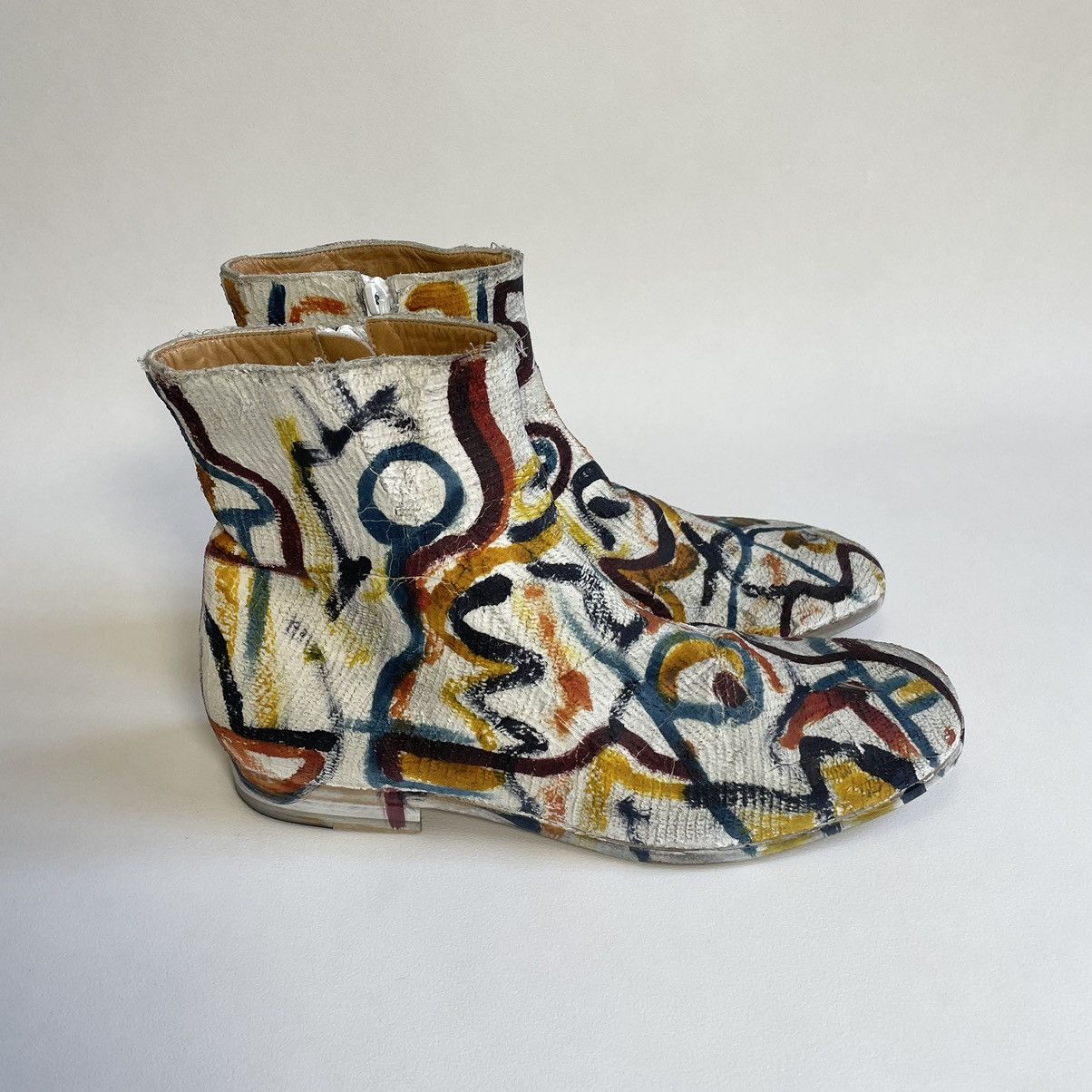 Maison Margiela Plaster Scribble Painted Boots Size US 10 / EU 43 - 18 Thumbnail