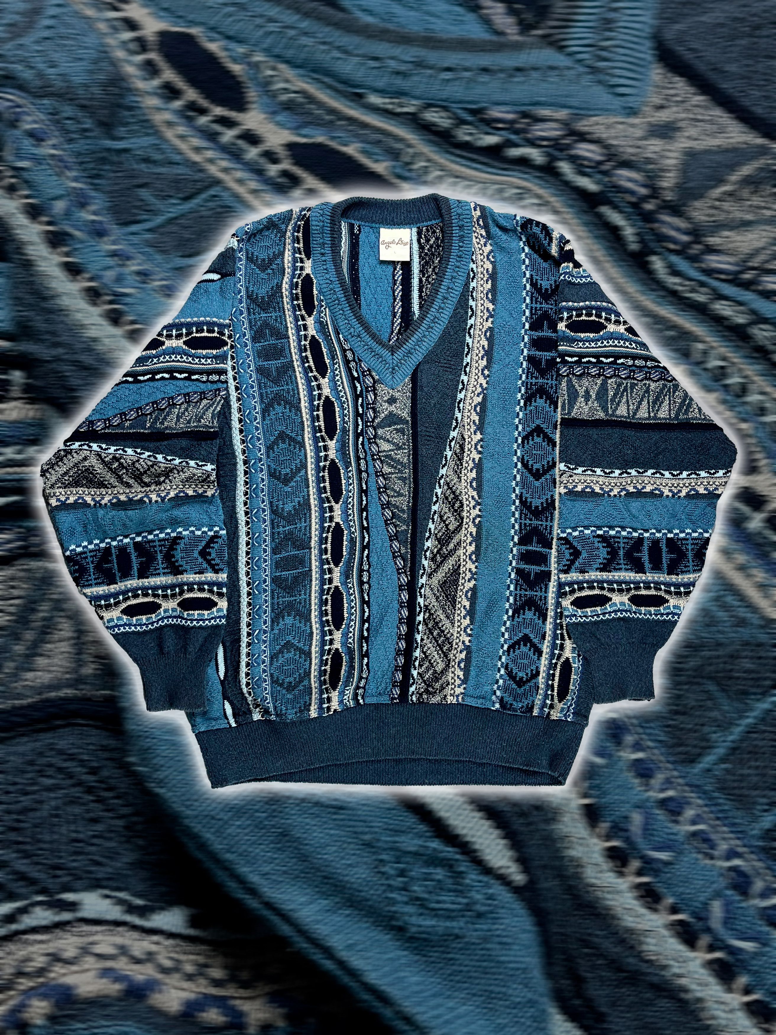 Japanese Brand × Vintage Rare Vintage Coogi Style Knited Sweater Size US L / EU 52-54 / 3 - 1 Thumbnail
