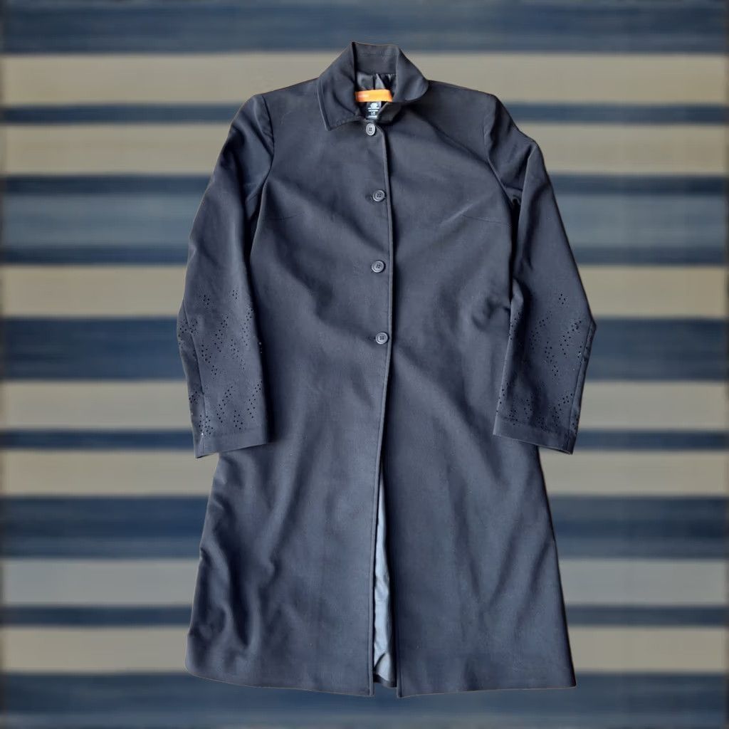 Vintage VINTAGE Cynthia Steffe Dress Coat Trench Coat Jacket Women’s 1/2 Black Gray Long Sleeve Buttoned Lined Woven Polyester Weathergear 90s Mens? Women’s Size XS / US 0-2 / IT 36-38 - 1 Thumbnail
