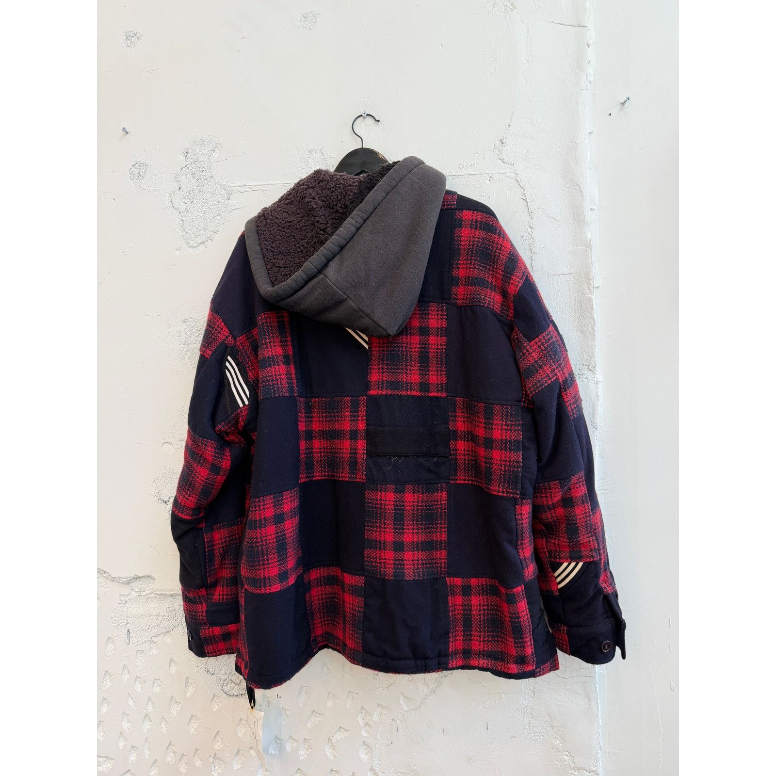 Greg Lauren Greg Lauren SAMPLE Scrapwork Sailor Plaid Boxy Hooded Jacket Size US XL / EU 56 / 4 - 2 Thumbnail