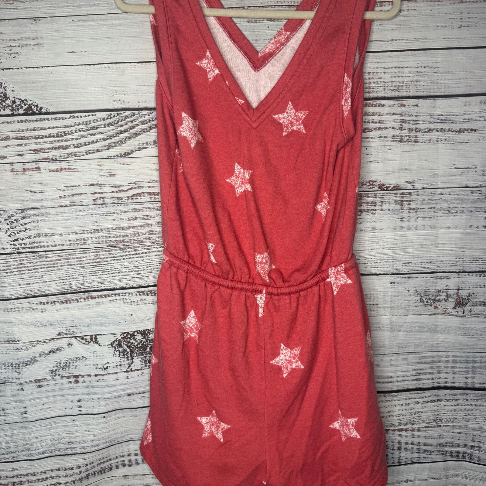 Lou & Grey Lou & Grey Star Print Drawstring Romper Red Sleeveless M Size 30" / US 8 / IT 44 - 5 Thumbnail