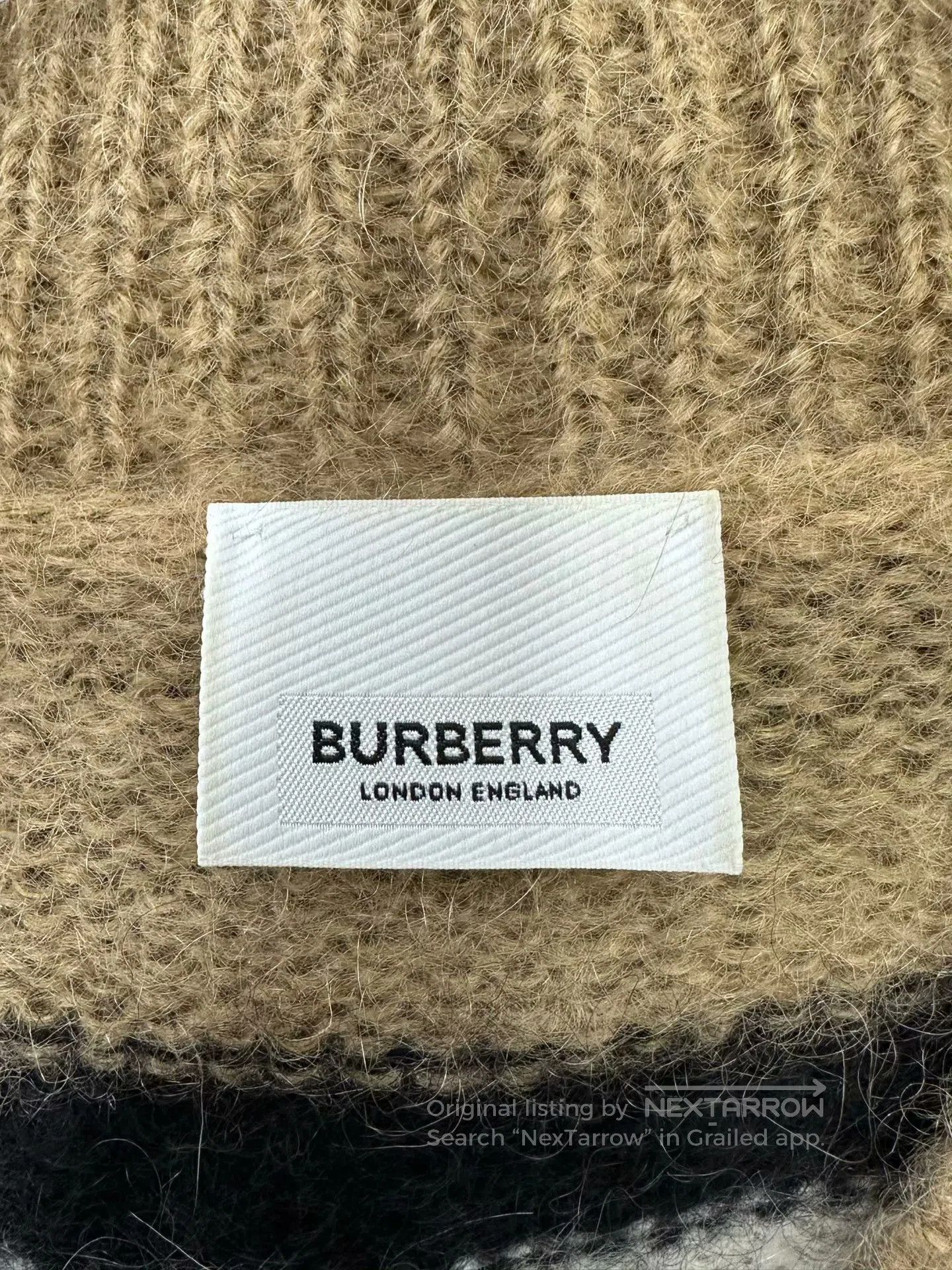 Burberry Burberry Khaki Striped Mohair Knitted Cardigan| Size US XS / EU 42 / 0 - 3 Thumbnail