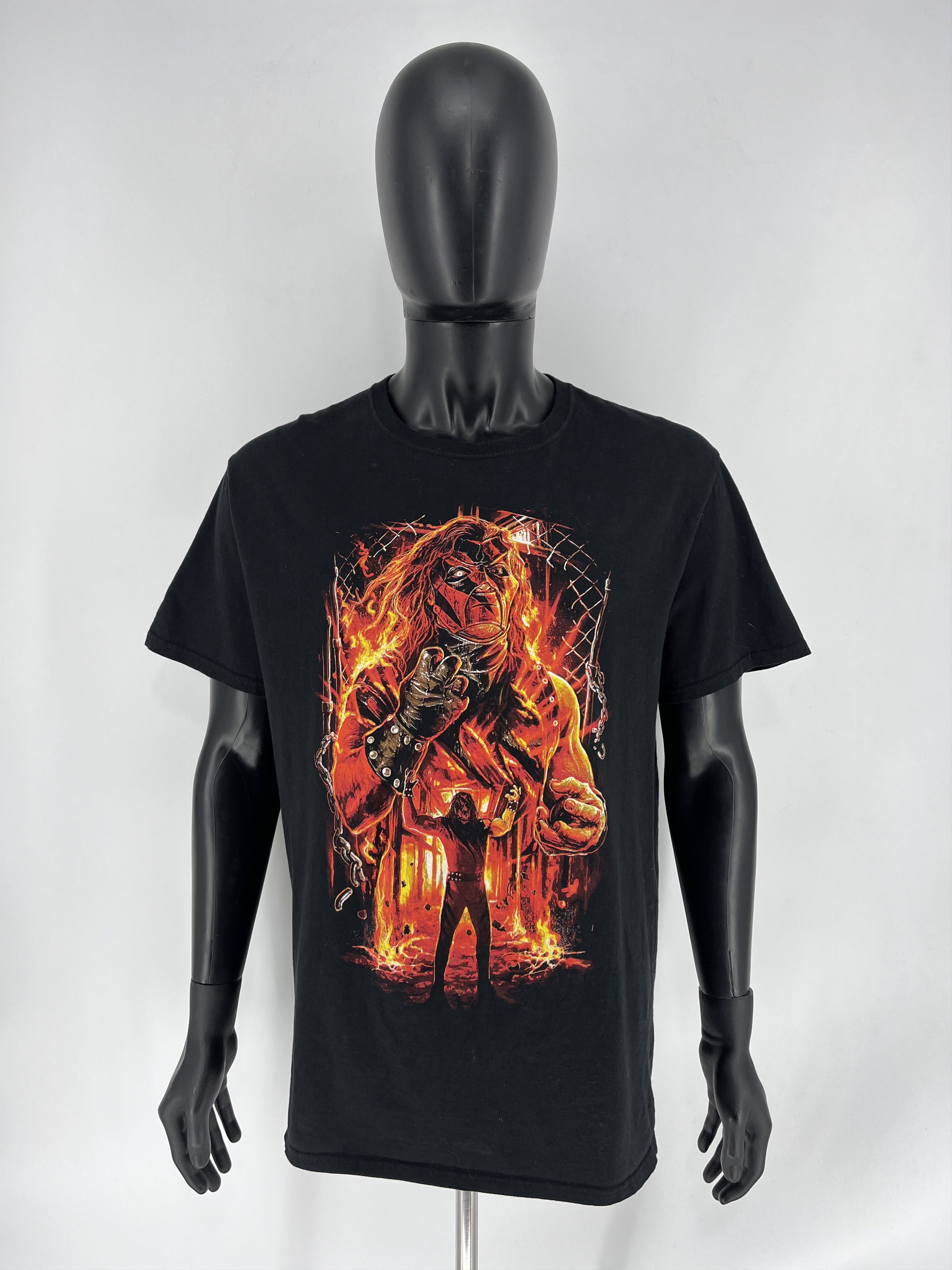 WWE × WWF WWE Authentic Kane Shirt Large Pro Wrestling Glenn Jacobs Size US XL / EU 56 / 4 - 2 Thumbnail
