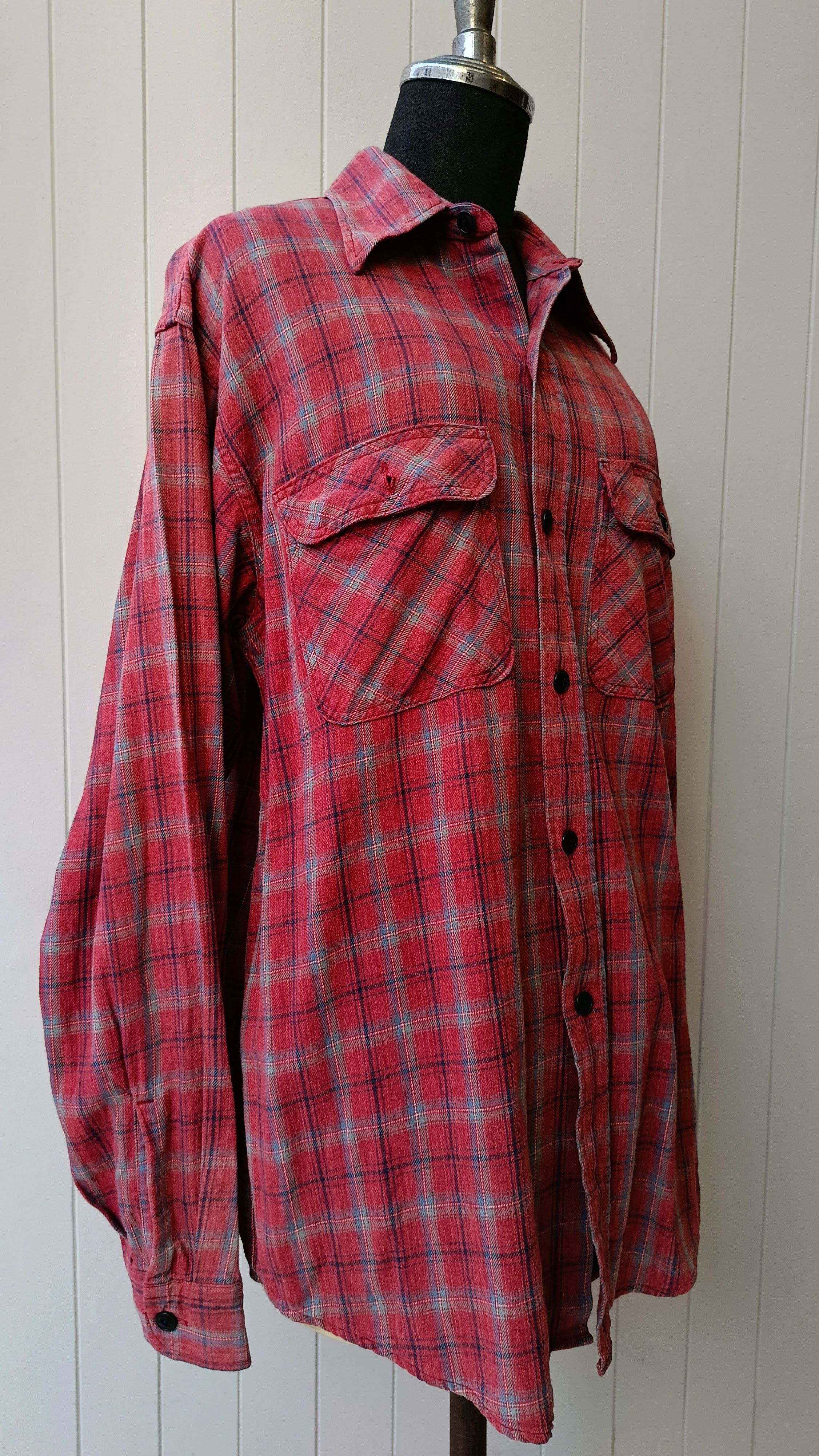 Sugar Cane SUGAR CANE Union Made TOYO red plaid chore work shirt large Size US L / EU 52-54 / 3 - 6 Thumbnail