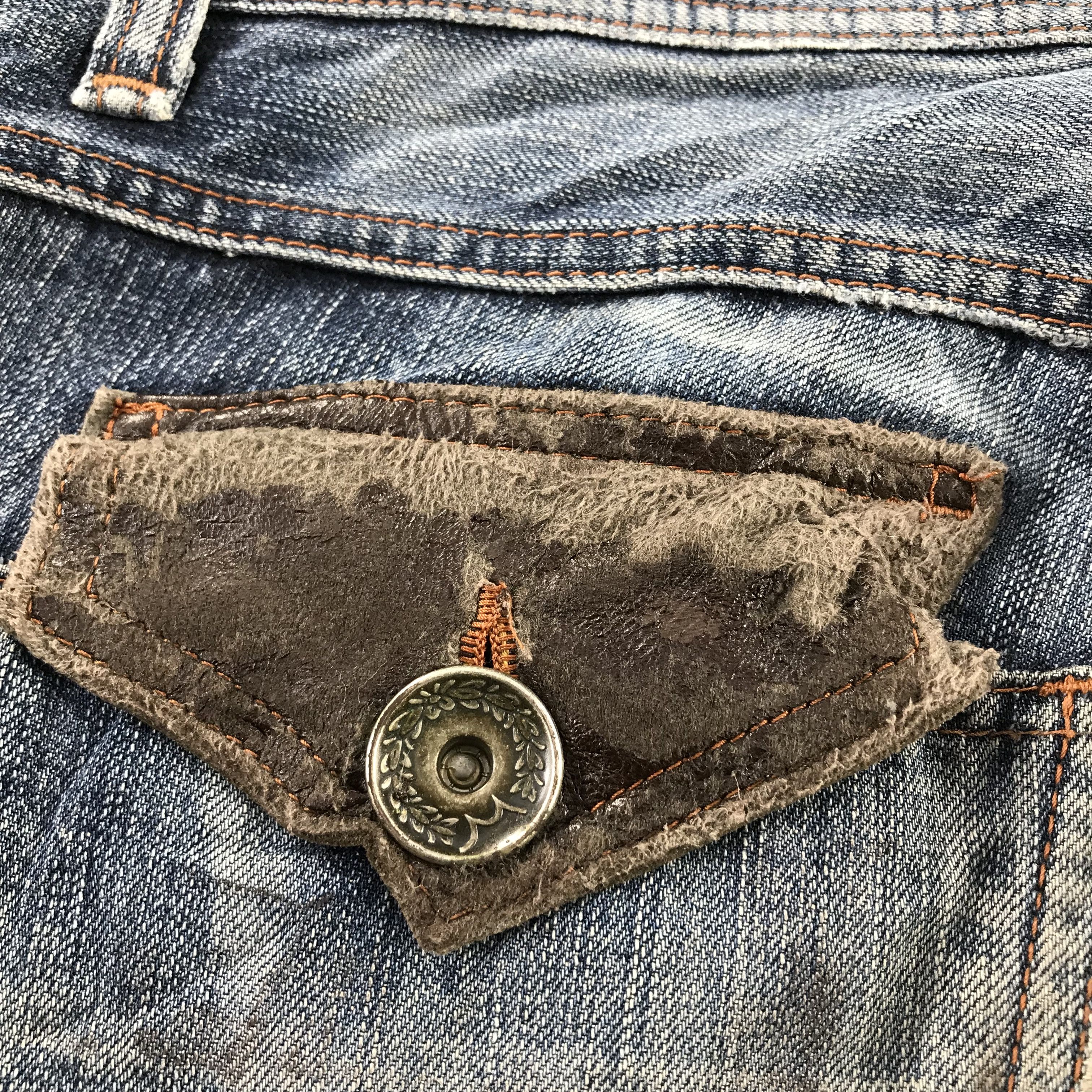 Edwin Edwin 503 Blue Trip Jeans Distress Faded Blue Denim KJ3429 Size US 32 / EU 48 - 8 Thumbnail