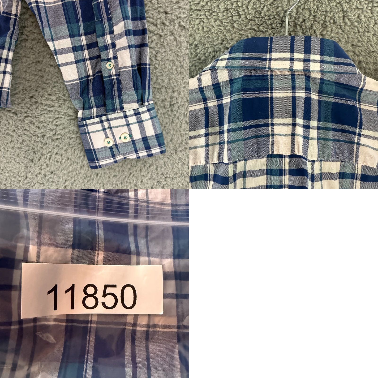 UNTUCKit UNTUCKit Button-Up Shirt Mens XL Blue Plaid Long Sleeve 100% Cotton Jeans? Size US XL / EU 56 / 4 - 9 Thumbnail