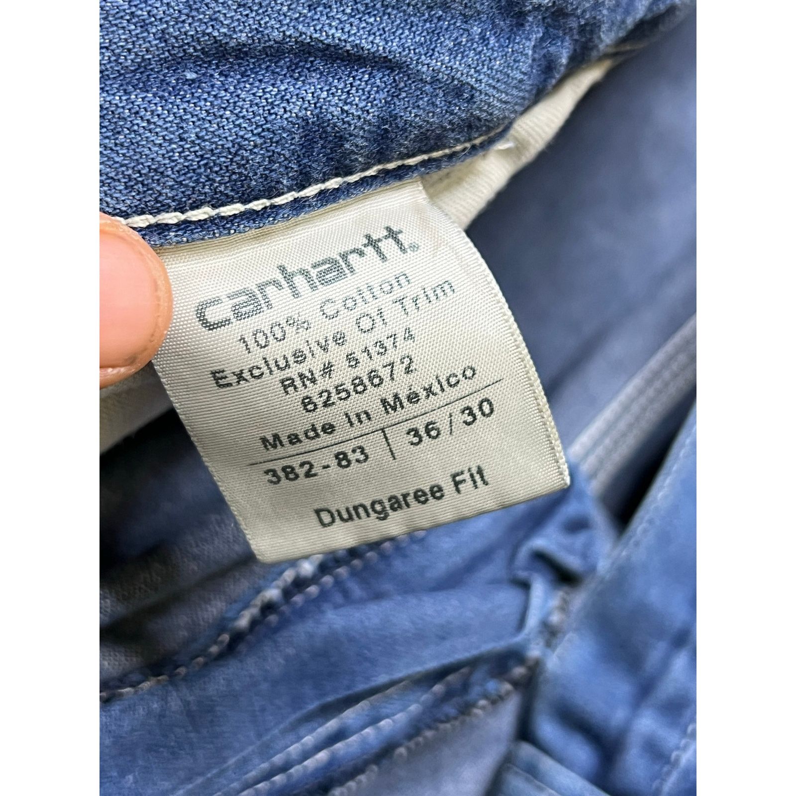 Carhartt Vintage Carhartt Jeans Mens 36x30 Carpenter Dungaree Distres Size US 36 / EU 52 - 4 Thumbnail