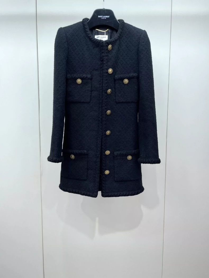 Yves Saint Laurent saint laurent Black tweed jacket 2501-Nextarrow Size XS / US 0-2 / IT 36-38 - 1 Thumbnail