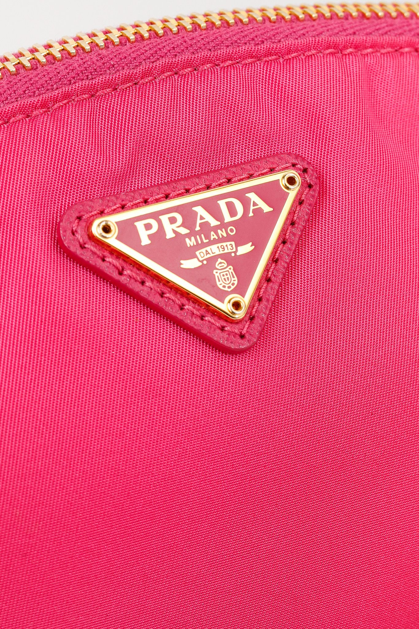 Prada Prada Vintage Fuchsia Pink Tessuto Nylon Wristlet Pouch Size ONE SIZE - 8 Thumbnail