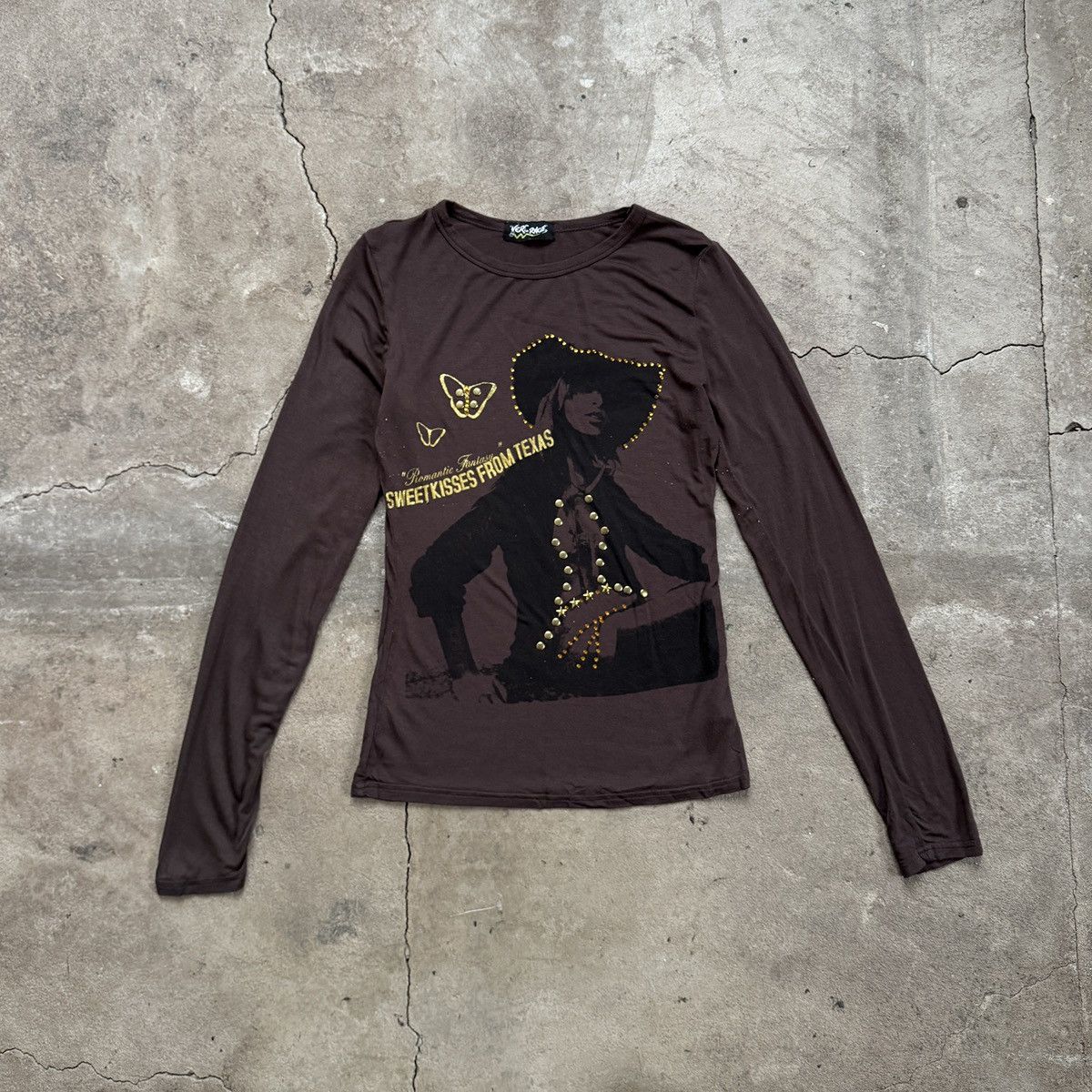 Vintage Y2K Vert de Rage Viscose Printed Longsleeve Size S / US 4 / IT 40 - 1 Thumbnail