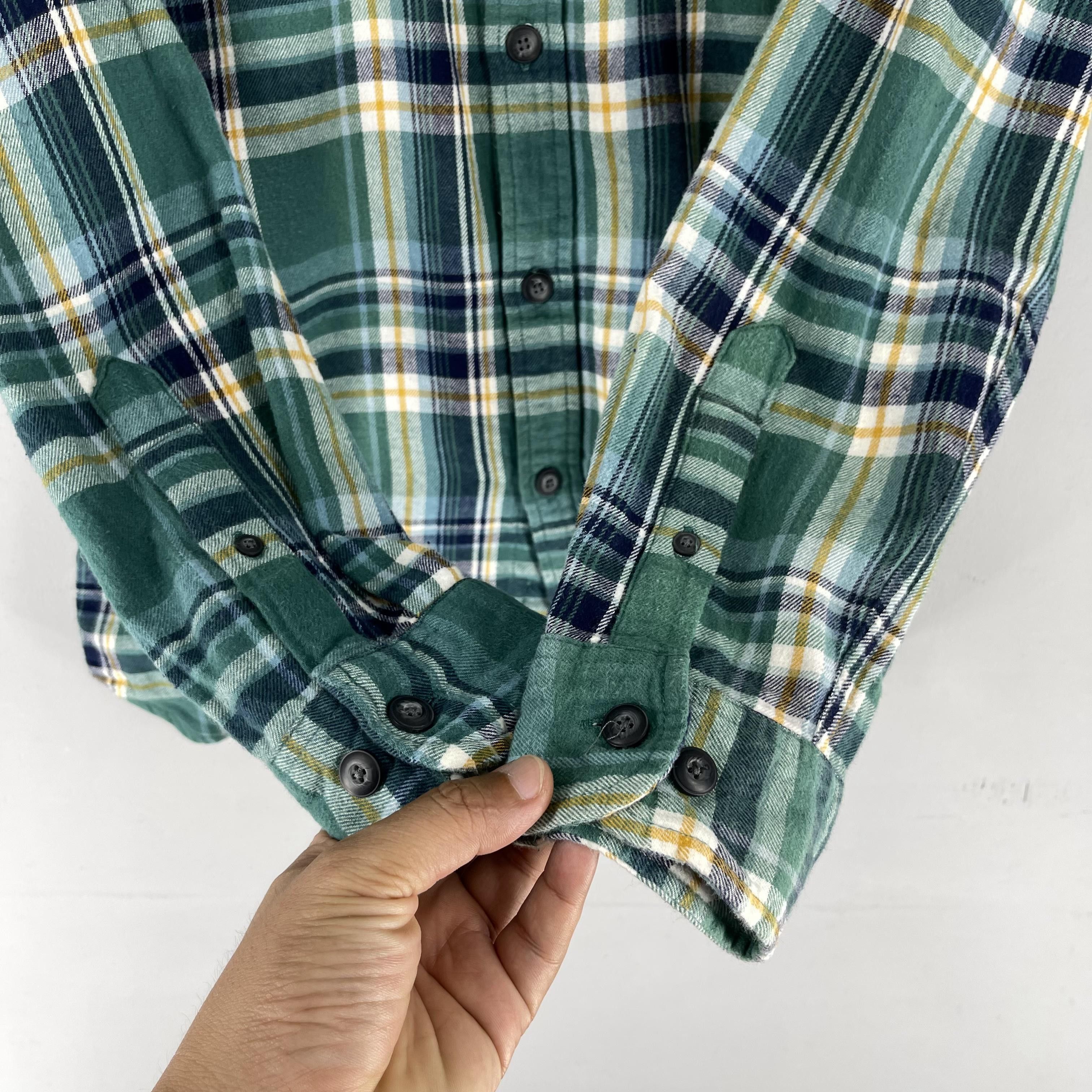 Flannel × Sonoma Vintage SONOMA Plaid Checkered Green Flannel Button Up Size US M / EU 48-50 / 2 - 6 Thumbnail