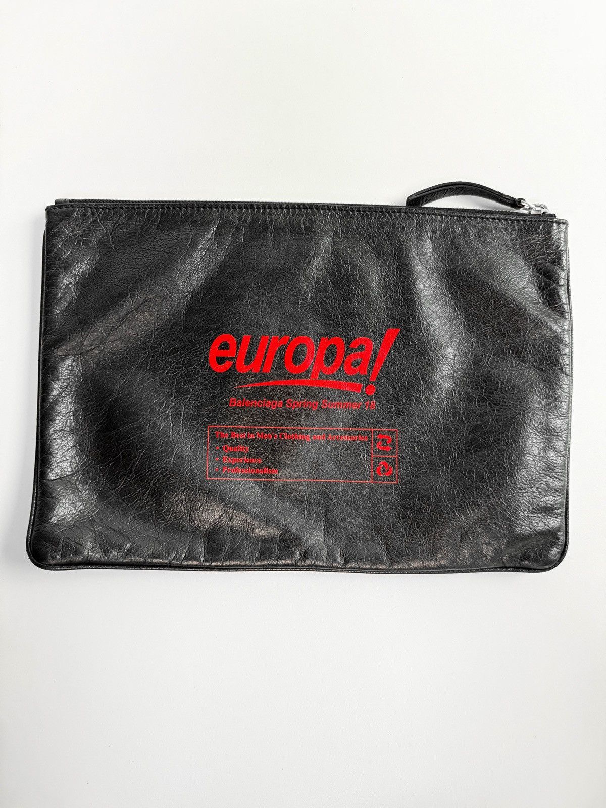 Balenciaga Balenciaga Cancelled Arena Leather Trash Bag Pouch