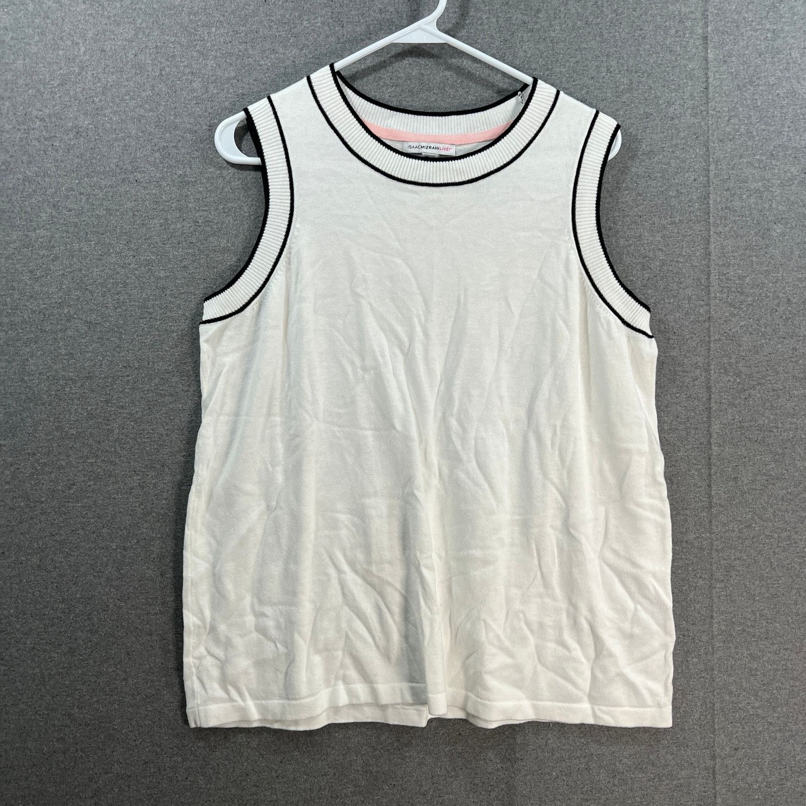 Other Isaac Mizrahi Live! Sleeveless Sweater with Tipped Size L / US 10 / IT 46 - 1 Thumbnail