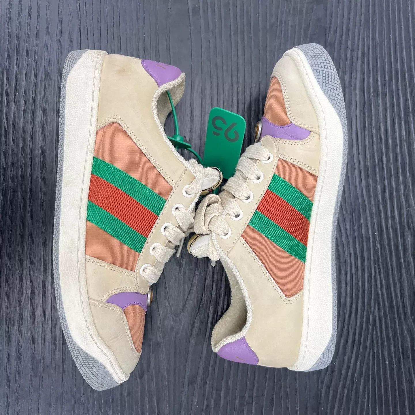 Gucci Gucci Distressed Sneakers White/Gray/Pink 35.5 99New Size US 5 / IT 35 - 3 Thumbnail