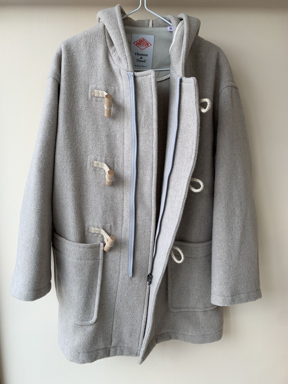 Danton Danton Women's Wool Light Pile Duffle Coat, made in Japan Size XS / US 0-2 / IT 36-38 - 7 Thumbnail
