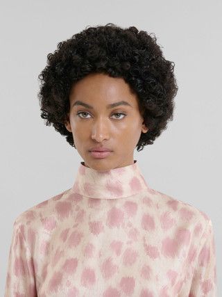 Marni o1f1d3z1125 Antique Silk Midi Dress in Pink/White Size S / US 4 / IT 40 - 6 Thumbnail