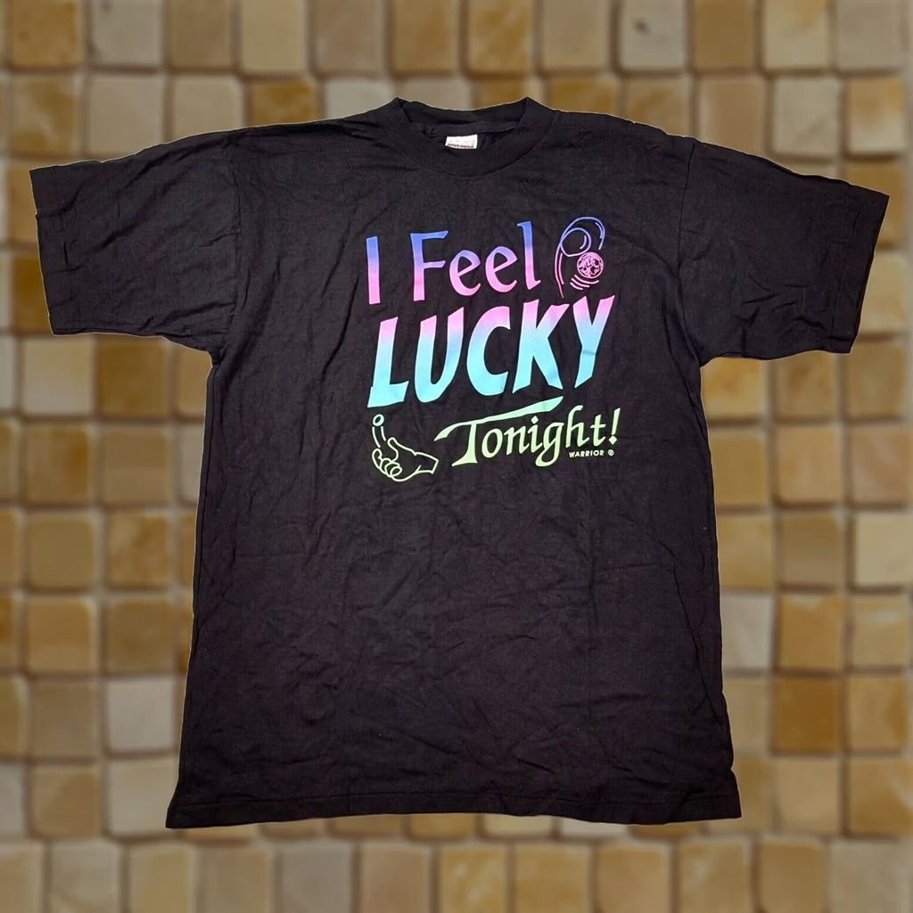 Vintage VINTAGE Shirt Men's Large Black Feel Lucky Gambling Casino Coin Retro 80s 90s Size US L / EU 52-54 / 3 - 1 Thumbnail
