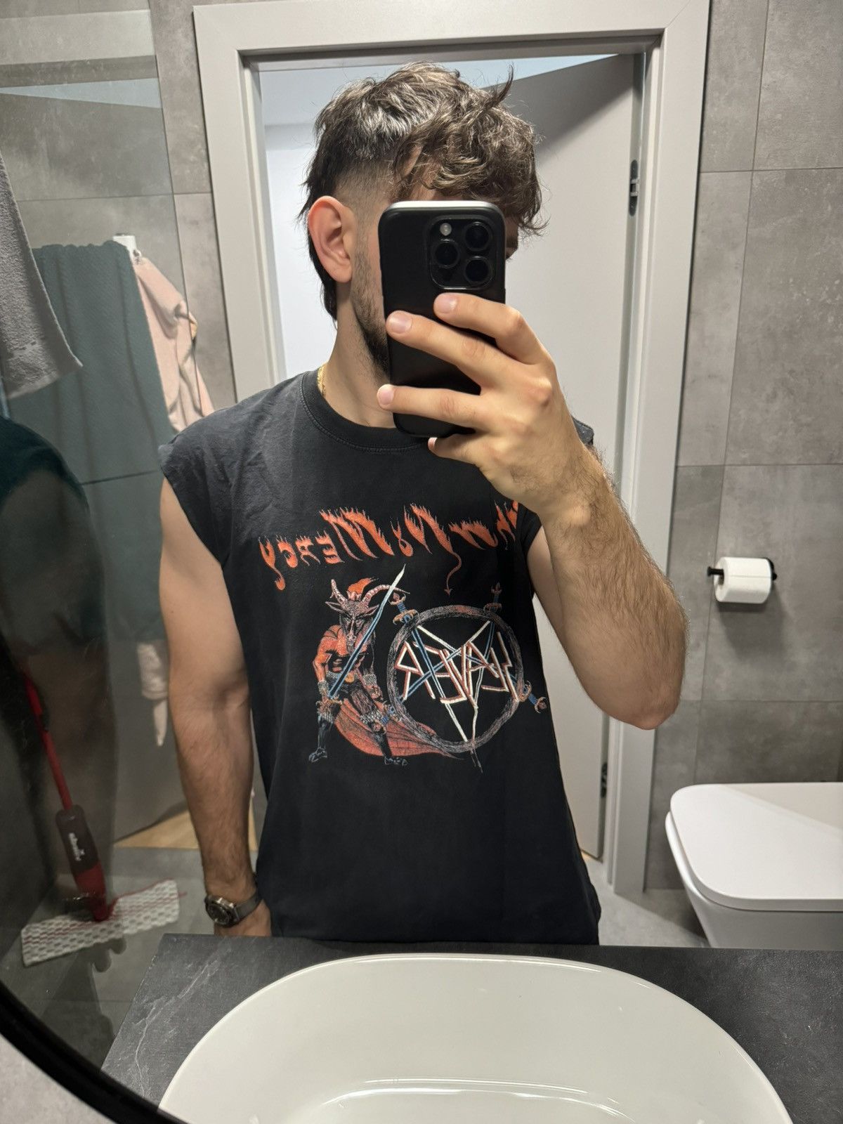 Band Tees × Vintage Vintage rock tees band Slayer tank top custom Size US XL / EU 56 / 4 - 5 Thumbnail