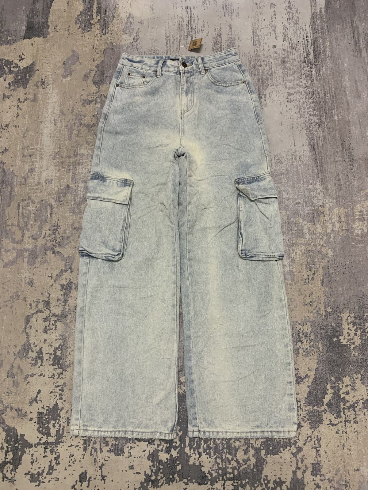 Vintage Cargo Baggy Jeans Wide Leg Fit Utility Streetwear