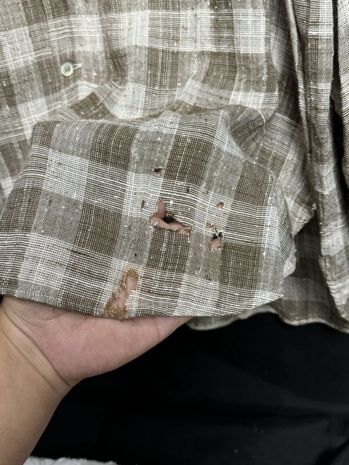 Japanese Brand × Y's for Men × Yohji Yamamoto Ys Formen Plaid Rayon Shirt Button 2 Pocket Size US XL / EU 56 / 4 - 6 Thumbnail