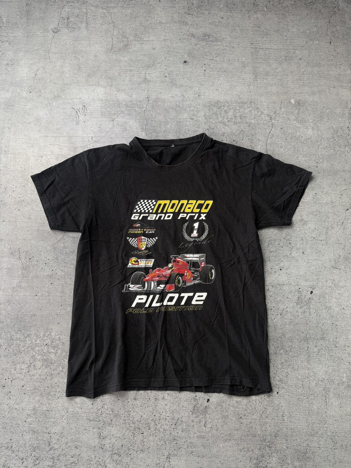 Vintage Monaco Grand Prix Formula 1 Racing T-Shirt Size L