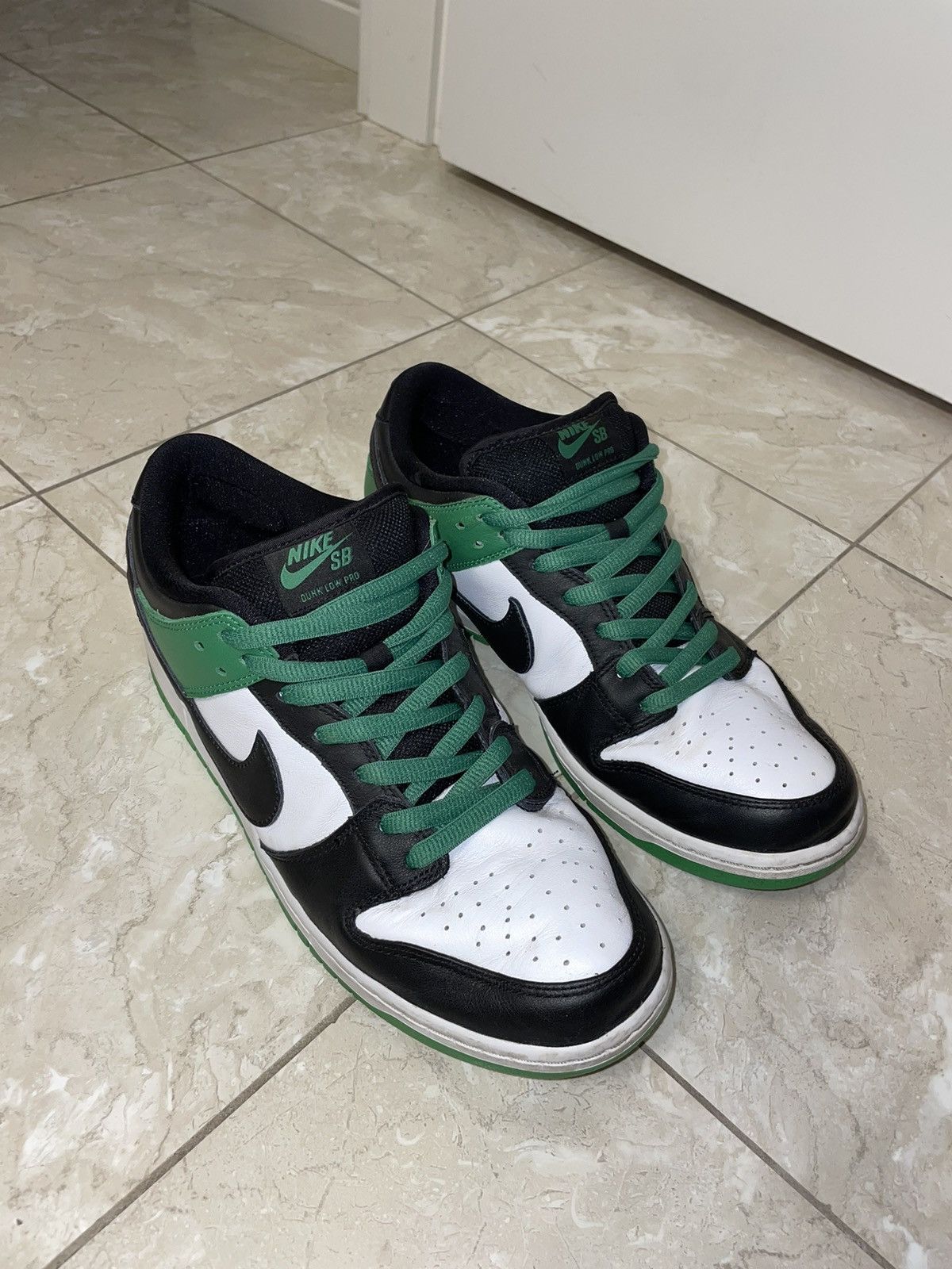Nike Nike SB Dunk low pro classic green/black-white Size US 11 / EU 44 - 3 Thumbnail