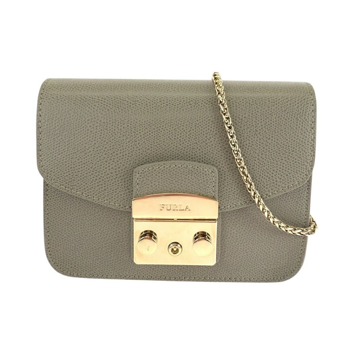 Furla Furla Metropolis Leather Shoulder Bag Leather Shoulder Bag in Beige, Women's