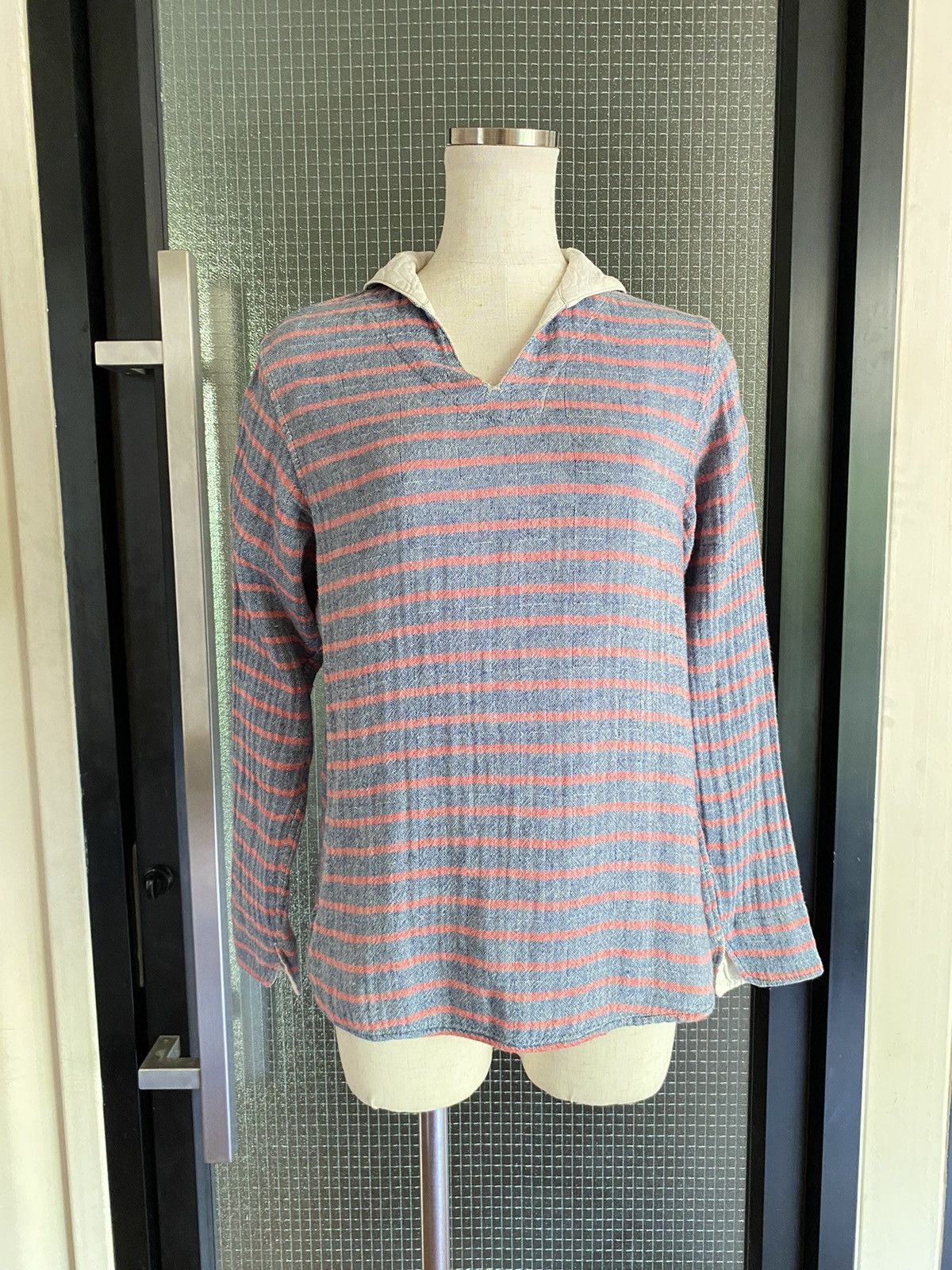 Kapital KAPITAL Purple Long-Sleeve Stripes Sailor Polo Shirt Size XS / US 0-2 / IT 36-38 - 11 Thumbnail
