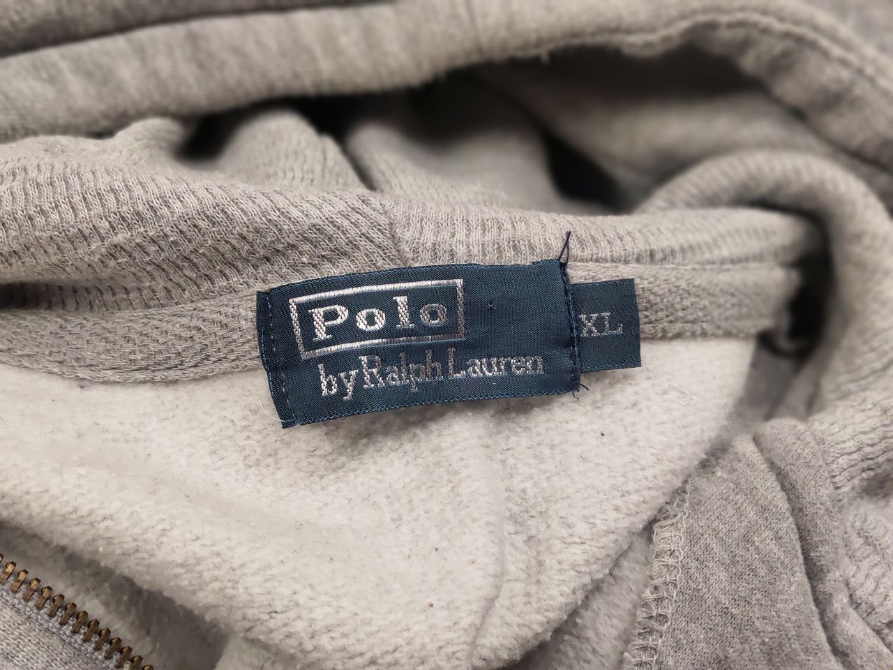 Polo Ralph Lauren Vintage 90's Polo Ralph Lauren Blank Zip Hoodie Usa style Size US XL / EU 56 / 4 - 20 Thumbnail