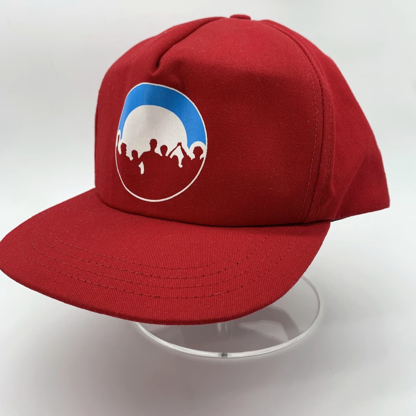 Vintage Unionwear Hat Red One Size Adult Strap Back Workers Unite Logo USA Mens Size ONE SIZE - 2 Thumbnail