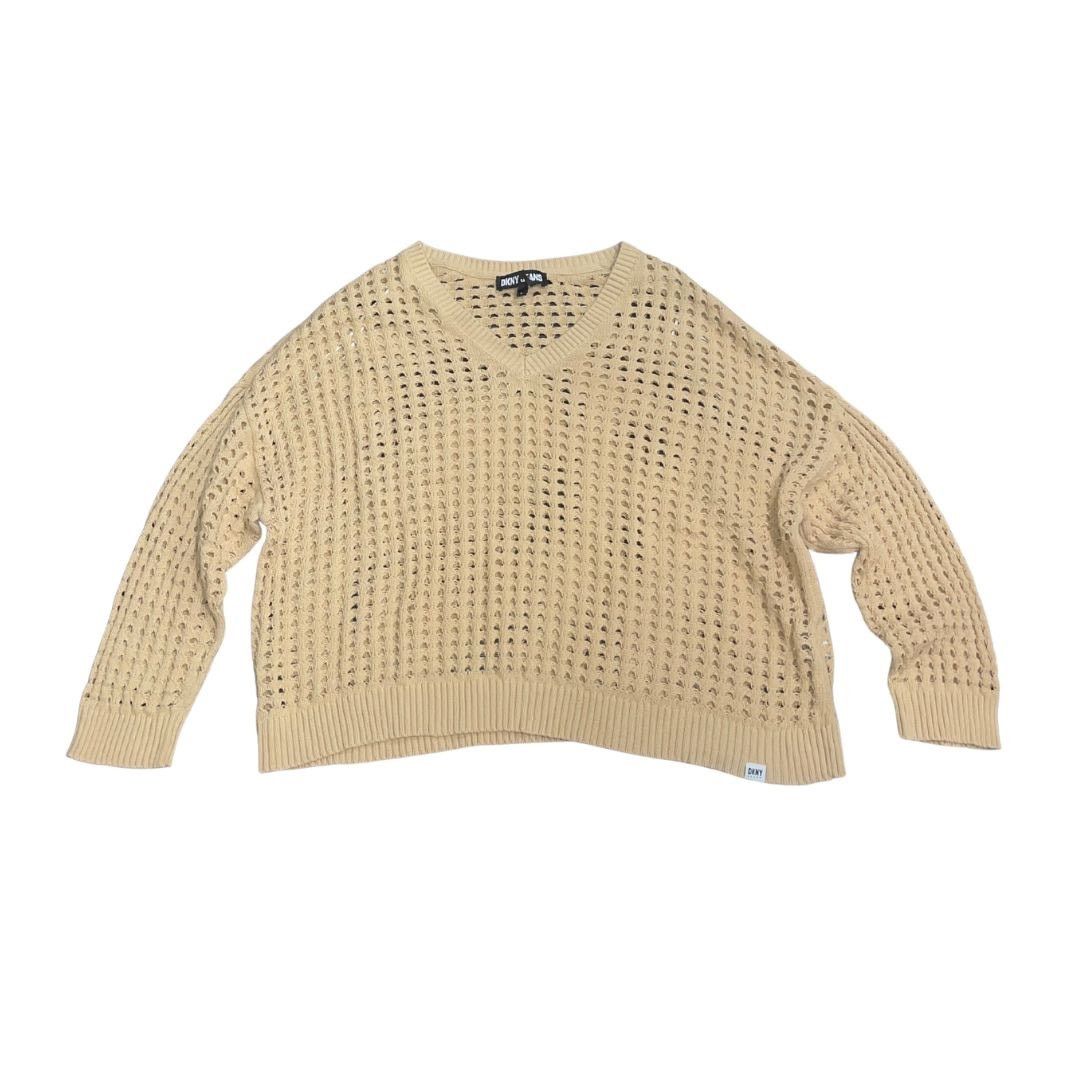 DKNY DKNY Jeans Open Stitch V-Neck Lightweight Sweater XL Crochet Size XL / US 12-14 / IT 48-50 - 1 Thumbnail